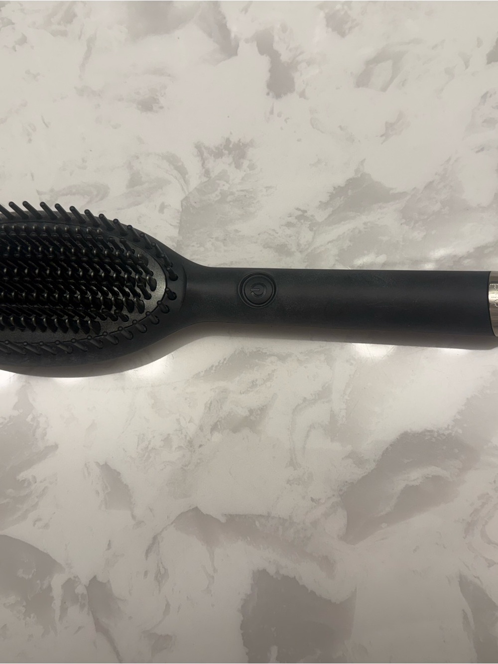 GHD Black Electric Hair Straightening Brush - Sleek Heated Styling Brush